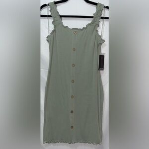 Green Sleeveless Button-Down Dress Size Small 3-5